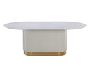 Sunden Dining Table - OVAL WHITE MARBLE 84
