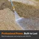 BluShield HumpBack 3000PSI All-in-One Pressure Washer System, Auto-Retractable Hose Reel, Industrial Pump, Accessories