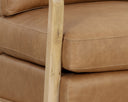 CASTELL SWIVEL LOUNGE CHAIR - RUSTIC OAK LUDLOW SESAME LEATHER