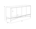 ALGARVE SIDEBOARD - BLACK CHAMPAGNE GOLD