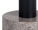MONACO END TABLE - BLACK GREY MARBLE RAW UMBER