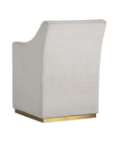 ZANE WHEELED DINING ARMCHAIR - PICCOLO PROSECCO