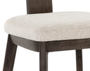 RICKETT DINING CHAIR - DARK BROWN DOVE CREAM