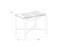 RIZ STOOL - TAN LEATHER