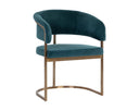 MARRIS DINING ARMCHAIR - GOLD DANNY TEAL