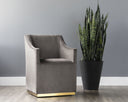 ZANE WHEELED DINING ARMCHAIR - PICCOLO PEBBLE