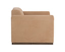 ROMER ARMCHAIR - DISTRESSED BROWN NUBUCK TAN LEATHER