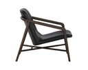 CINELLI LOUNGE CHAIR - DISTRESSED BROWN BRENTWOOD CHARCOAL LEATHER