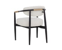 MARITA DINING ARMCHAIR - BLACK LOUIS CREAM