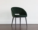 THATCHER DINING ARMCHAIR - BLACK DEEP GREEN SKY