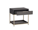 Calden Nightstand - SMALL GOLD CHARCOAL GREY