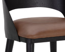 DEZIRAE COUNTER STOOL - BLACK COGNAC LEATHER