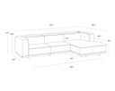 BEAU SOFA CHAISE - RAF LUCIA TOBACCO LEATHER