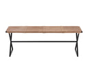 ELON BENCH - SUEDE LIGHT TAN LEATHER