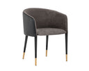 ASHER DINING ARMCHAIR - SPARROW GREY NAPA BLACK