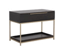 Calden Nightstand - LARGE GOLD CHARCOAL GREY