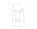 ZEKE COUNTER STOOL - ANTIQUE BRASS BERGEN IVORY