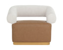 AGGIE SWIVEL LOUNGE CHAIR - MILLIKEN COGNAC RHEA LIGHT BARLEY