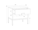 JADE NIGHTSTAND - ANTIQUE BRASS DARK MANGO