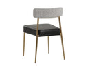 ASHWIN STACKABLE DINING CHAIR - BRAVO BLACK HELIOS CHECK BLACK