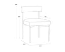 SENECA DINING CHAIR - ANTIQUE BRASS DANNY TEAL