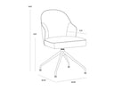 BRETTA SWIVEL DINING CHAIR - MOTO STUCCO