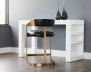 BEAUMONT COUNTER STOOL - ANTIQUE BRASS CANTINA BLACK
