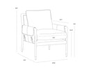 MAUTI ARMCHAIR - DISTRESSED BROWN CORTINA BLACK LEATHER