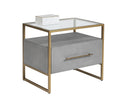 VENICE NIGHTSTAND - GREY SHAGREEN