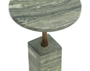 MIZANI END TABLE - MARBLE LOOK SAGE
