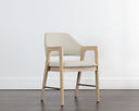 MILTON DINING ARMCHAIR - LIGHT WASH MINA IVORY
