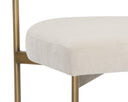 SENECA DINING CHAIR - ANTIQUE BRASS DANNY IVORY
