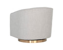 HAZEL SWIVEL LOUNGE CHAIR - GOLD BELFAST HEATHER GREY