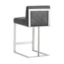 DEAN COUNTER STOOL - STAINLESS STEEL CANTINA MAGNETITE