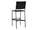OMARI BARSTOOL - BLACK LEATHER