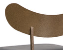 GIBBONS COUNTER STOOL - ANTIQUE BRASS CHARCOAL BLACK LEATHER