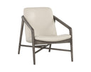 CINELLI LOUNGE CHAIR - ASH GREY ASTORIA CREAM LEATHER