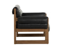FERGUSON LOUNGE CHAIR - VINTAGE BLACK NIGHT LEATHER