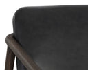 CINELLI LOUNGE CHAIR - DISTRESSED BROWN BRENTWOOD CHARCOAL LEATHER