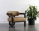 MADRONE LOUNGE CHAIR - BROWN LUDLOW SESAME LEATHER