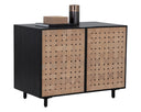 OMARI SIDEBOARD - SMALL SUEDE LIGHT TAN LEATHER