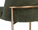 ZEKE DINING CHAIR - ANTIQUE BRASS BERGEN OLIVE