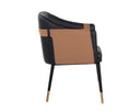 CARTER DINING ARMCHAIR - NAPA BLACK NAPA COGNAC