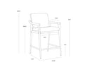 MEADOW COUNTER STOOL - HEATHER IVORY TWEED