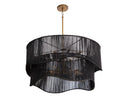 RHINE CHANDELIER - BLACK JUTE