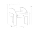 BAZ DINING ARMCHAIR - NAPA BLACK
