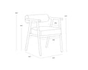 SOVA DINING ARMCHAIR - BLACK COPENHAGEN WHITE