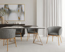 CALAIS HAND-TUFTED RUG - OATMEAL GREY 10 X 14