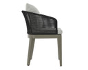 CAPRI DINING ARMCHAIR - SMOKE GREY COPACABANA MARBLE