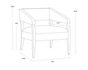 CARLYLE LOUNGE CHAIR - SALOON LIGHT GREY LEATHER